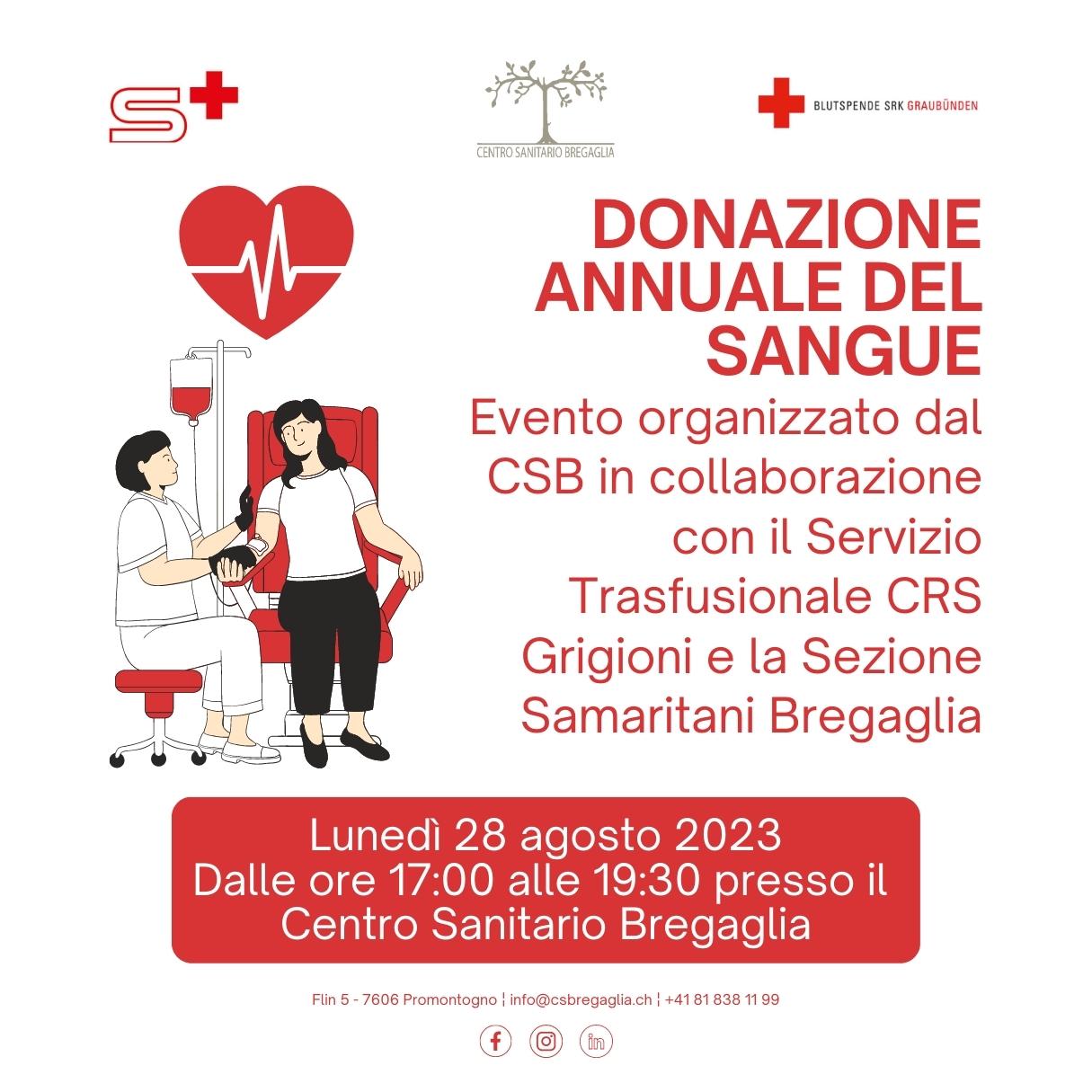 Foto flyer promozione donazione sangue CSB ffdc7