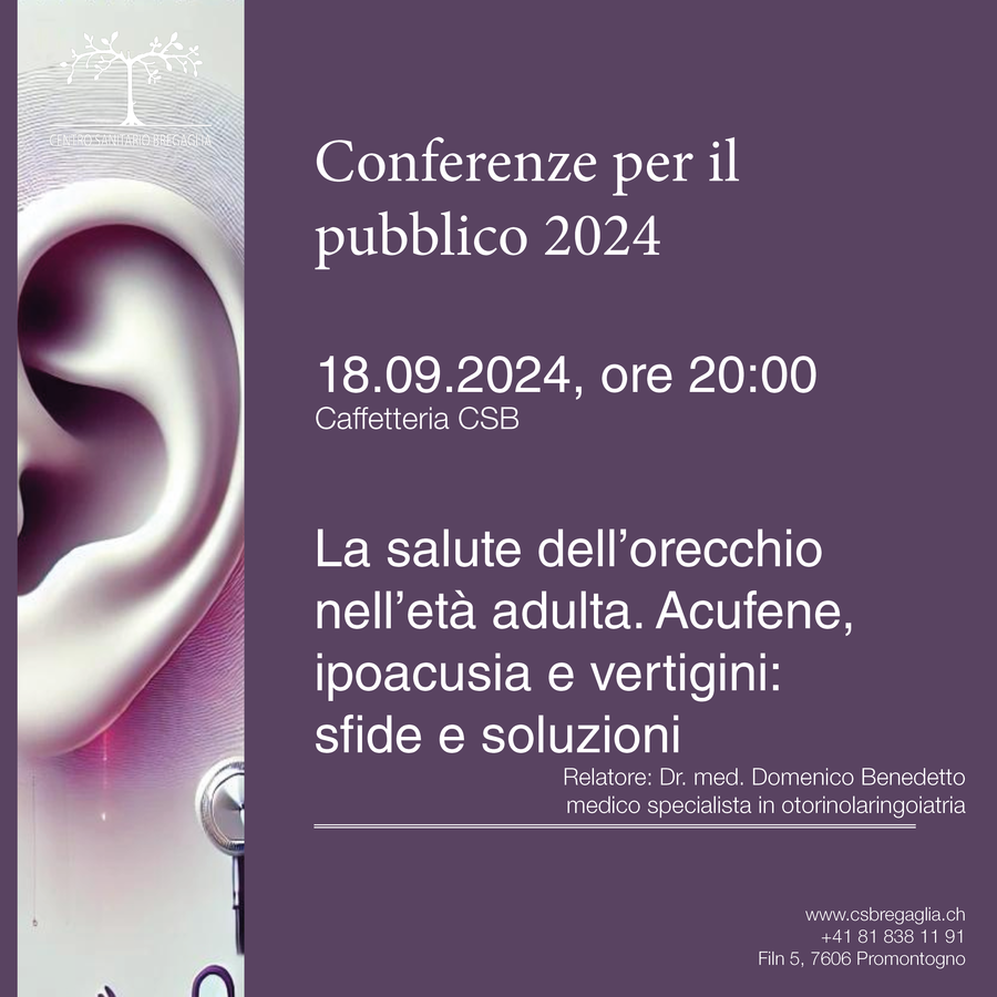 Conferenze per il pubblico: 18 settembre ore 20:00