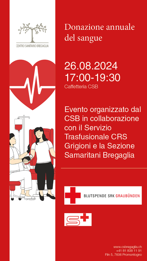 Donazione del sangue Centro Sanitario Bregaglia 2024